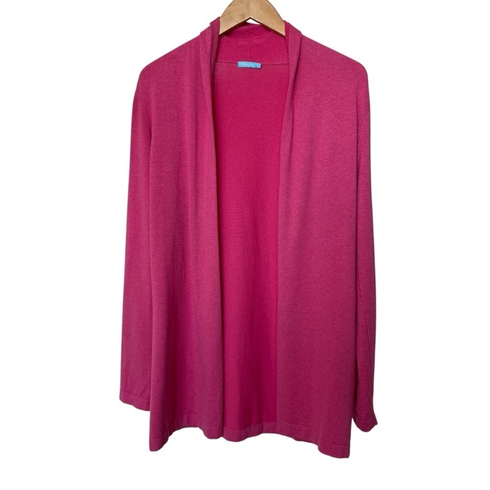 J.McLaughlin Women's Pink Open Front Cardigan Sweater Size S Modal Cotton Cozy